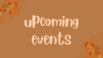 Upcoming Events this Fall